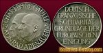 Charles de Gaulle und Konrad Adenauer 1962 - Deutsch-Französische Solidarität | Gold & Silber Medaille Münze Gedenkmedaille Gedenkmünze