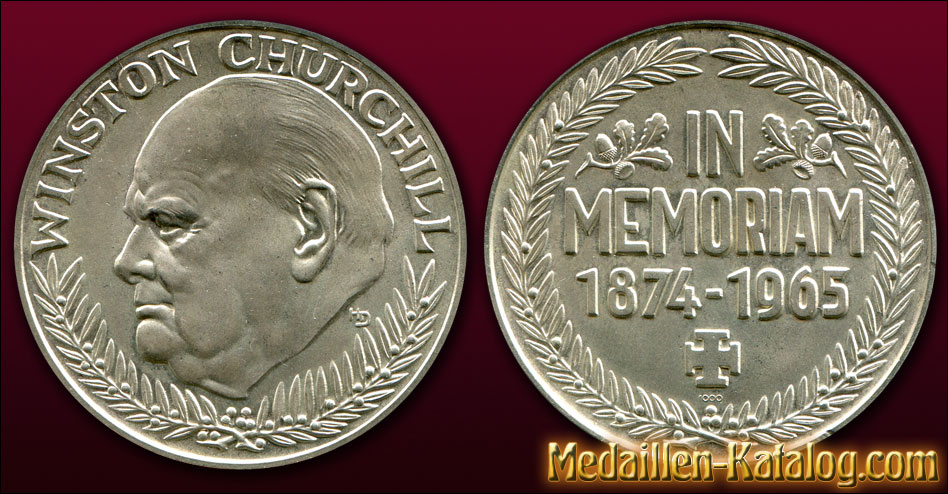 Winston Churchill | In Memoriam 1874-1965 | Gold & Silber Medaille Münze Gedenkmedaille Gedenkmünze